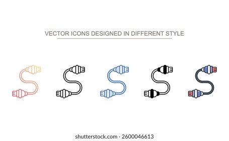 Usb Cable icon design with white background stock illustration