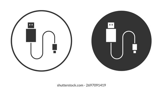 VECTORES del doodle del icono del cable del USB, Ilustración vectorial