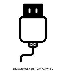 USB cable icon. Electronic device icon