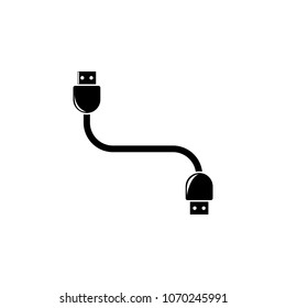 USB cable icon. Element of equipment illustration. Premium quality graphic design icon. Signs and symbols collection icon for websites, web design, mobile app on white background