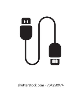 USB cable icon glyph