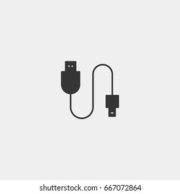 Usb cable icon illustration isolated vector sign symbol