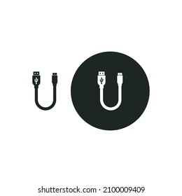USB Cable icon isolated on white background