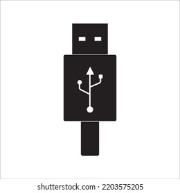 usb cable icon logo vector design