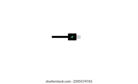 Usb cable   icon on transferred background vector illustration 