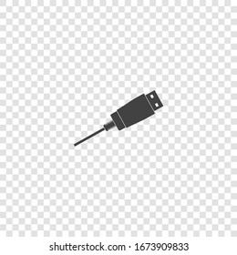 Icono de cable Usb en fondo transparente.