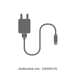 Usb cable icon. Phone charger icon. 