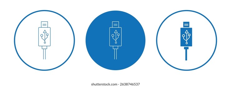 USB cable icon. usb icon set. 