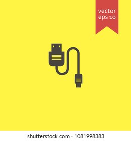 usb cable. usb cable icon. sign design. Vector EPS 10