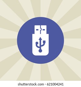 usb cable icon. sign design. background