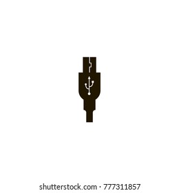 usb cable icon. sign design