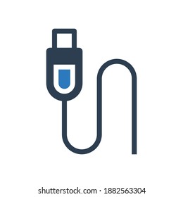 vector de símbolo del símbolo del icono del cable USB