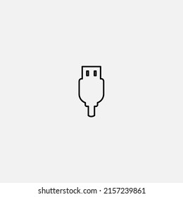 Vector de signo de icono de cable USB,Símbolo, ilustración de logotipo para web y móvil