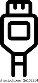 USB cable icon with simple and line style