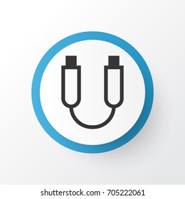 Usb Cable Icon Symbol. Premium Quality Isolated Portable Memory Element In Trendy Style.
