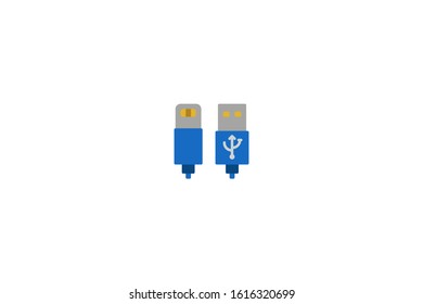 Usb cable icon in trendy flat style isolated on white background vector illustration
