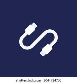 usb cable icon, type-c connector