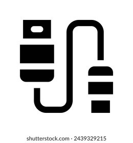 usb cable icon. vector glyph icon for your website, mobile, presentation, and logo design.