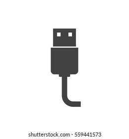 USB cable icon vector isolated