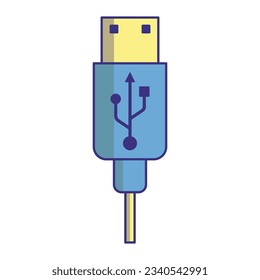USB cable icon vector on trendy style for design and print