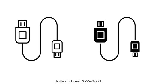 USB cable icons for app and websites.