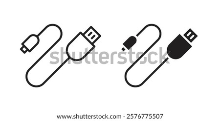 USB cable icons pack for ui designs