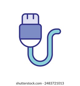 Iconos de cable usb Vector ilustración de stock.