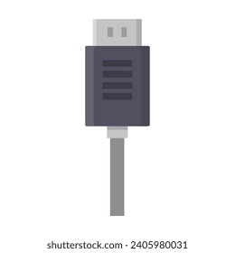 USB cable illustrated on white background