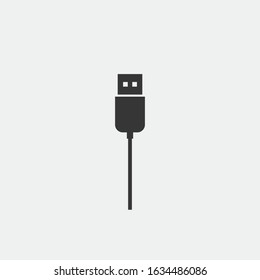 USB cable input vector icon