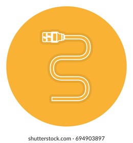 usb cable isolated icon