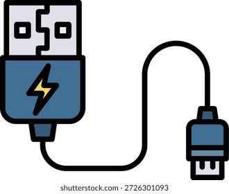 USB-Kabel Neu Kreatives Symbol Design Vektor