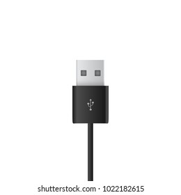 USB cable on white background vector