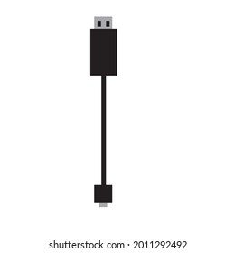 usb cable or otg cable vector illustration