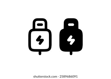 USB cable port icon Symbol Vector