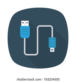 USB cable square rounded