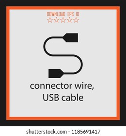 USB cable vector icon