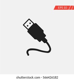  USB cable vector icon