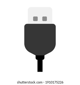 Icono del vector del cable USB