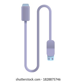 Usb charger icon. Cartoon of usb charger vector icon for web design isolated on white background