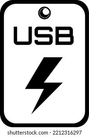 Usb Charger Icon Map Vector