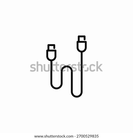 usb charging cable icon sign vector