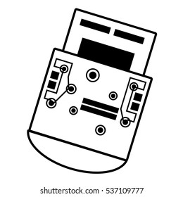 usb circuit electronic hardware linear vector illustration eps 10
