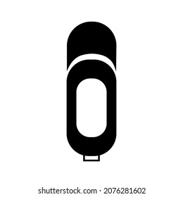USB with close cover simple icons Vector illustration