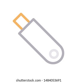 usb colour line vector icon