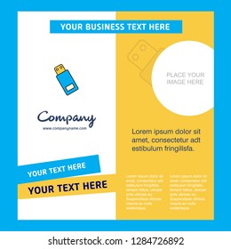 USB  Company Brochure Template. Vector Busienss Template
