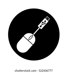 Usb Computer Mouse Icon illustration design