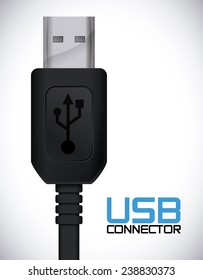 usb connection design, vector illustration eps10 graphic 