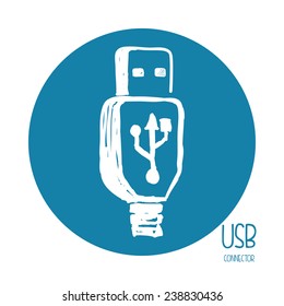 usb connection design, vector illustration eps10 graphic 
