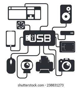 usb connection design, vector illustration eps10 graphic 