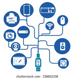 usb connection design, vector illustration eps10 graphic 